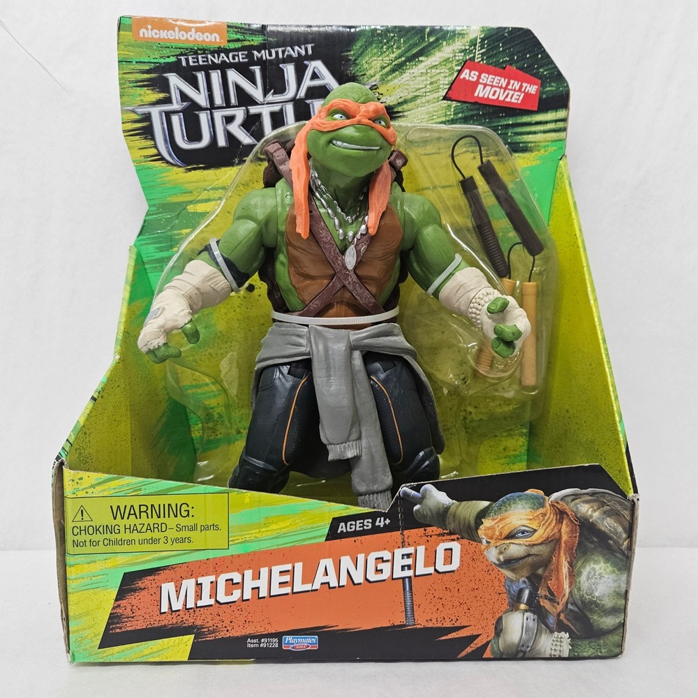Playmates TMNT Michelangelo 2014 Movie‎ Action Figure 91228 New in Box